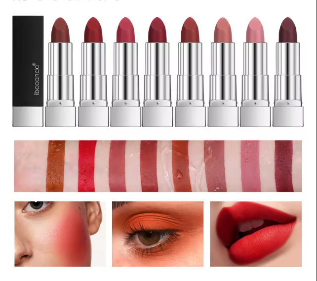 8Pcs/Set Velvet Matte Lipstick Set – Long Lasting, Waterproof & Smooth Finish